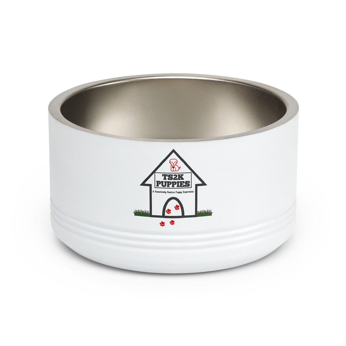 Personalized Dog Bowl — Signature Edition • Gold Text • DM Serif Display | TS2K Puppies