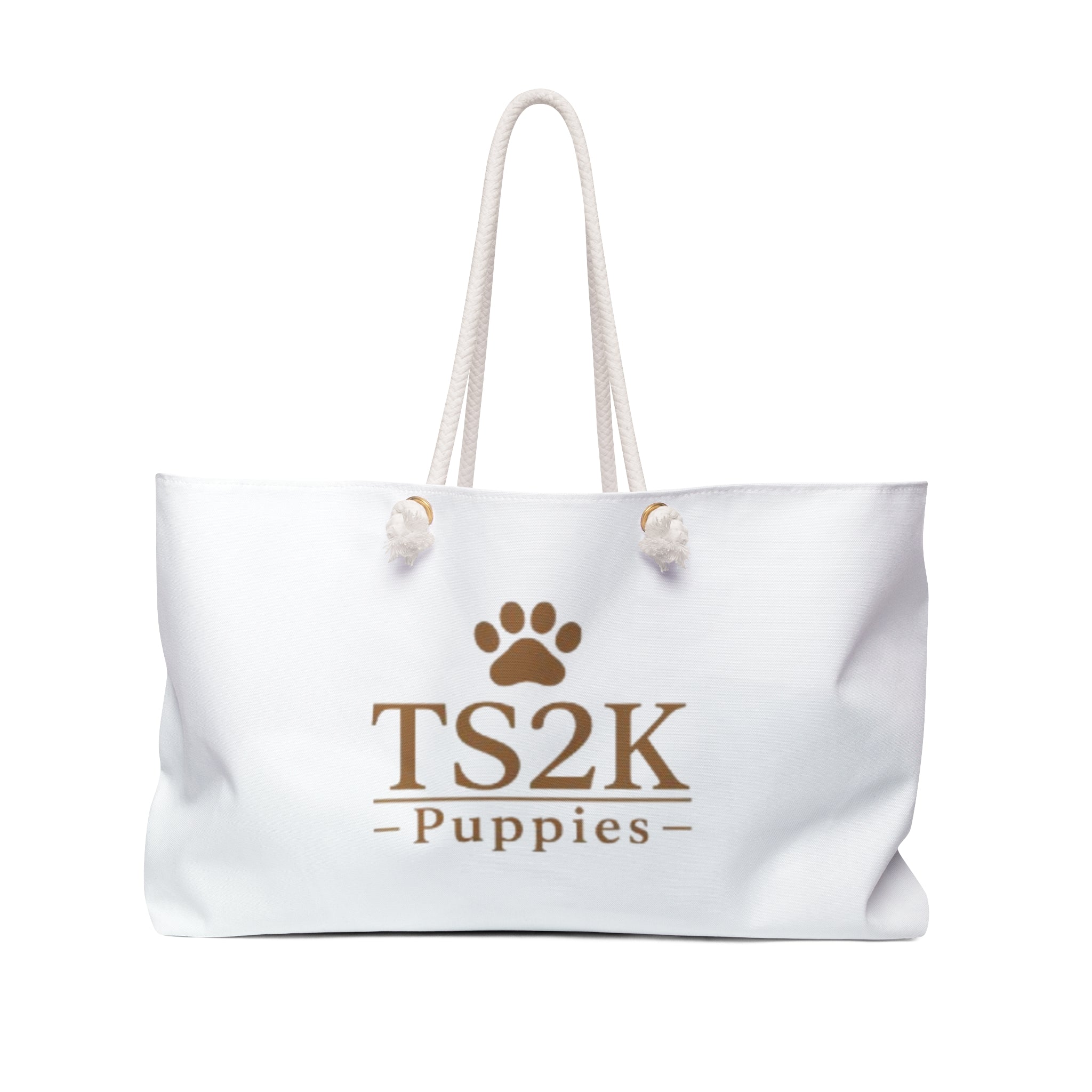 TS2K Puppies Paw Print Rope Handle Tote Bag