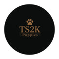 TS2K Puppies Round Mouse Pad – Black Paw Logo Desk Mat for Dog Lovers
