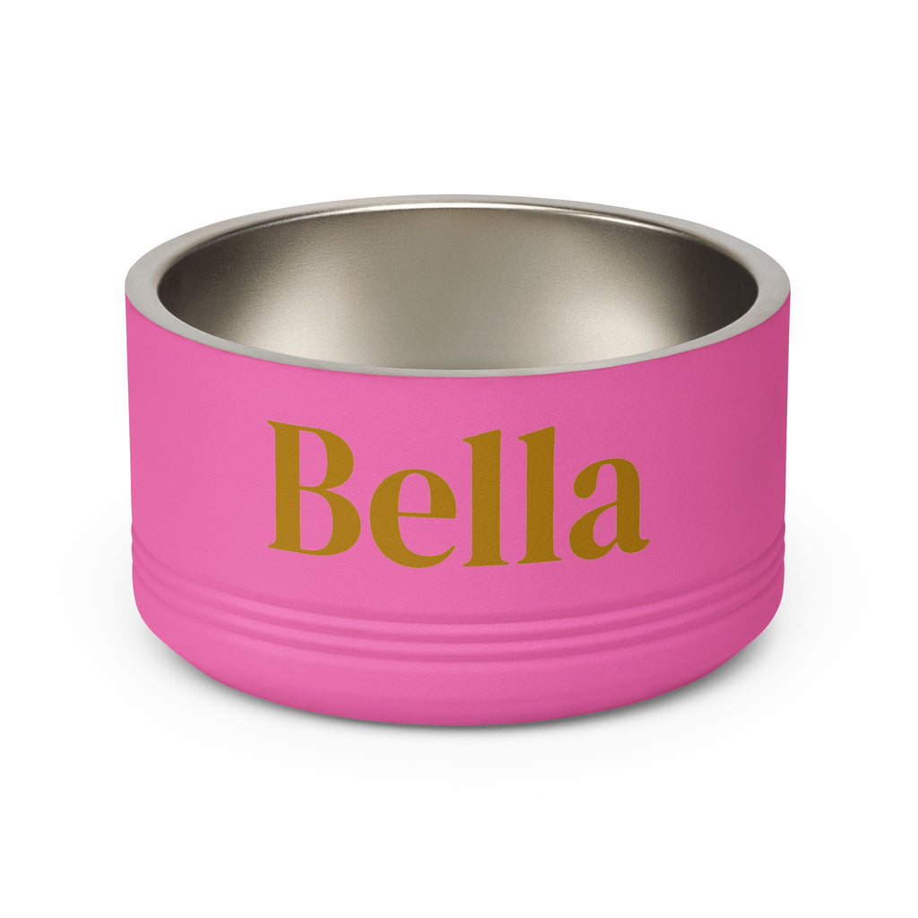 Personalized Dog Bowl — Signature Edition • Gold Text • DM Serif Display | TS2K Puppies