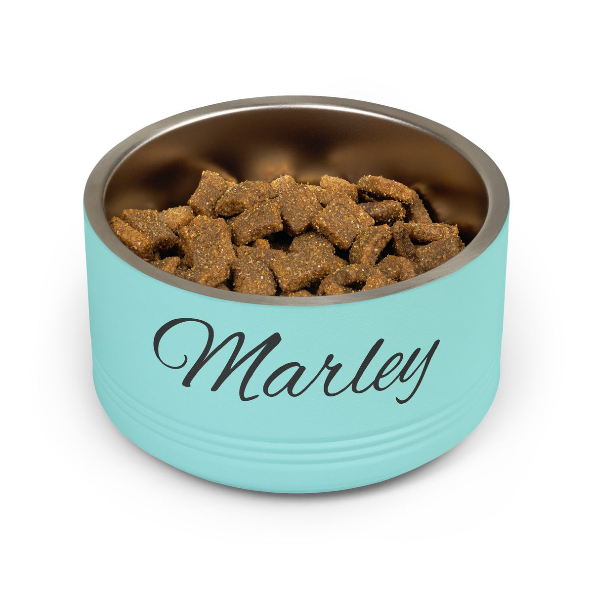 Personalized Dog Bowl — Signature Edition • Black Text • Alex Brush | TS2K Puppies