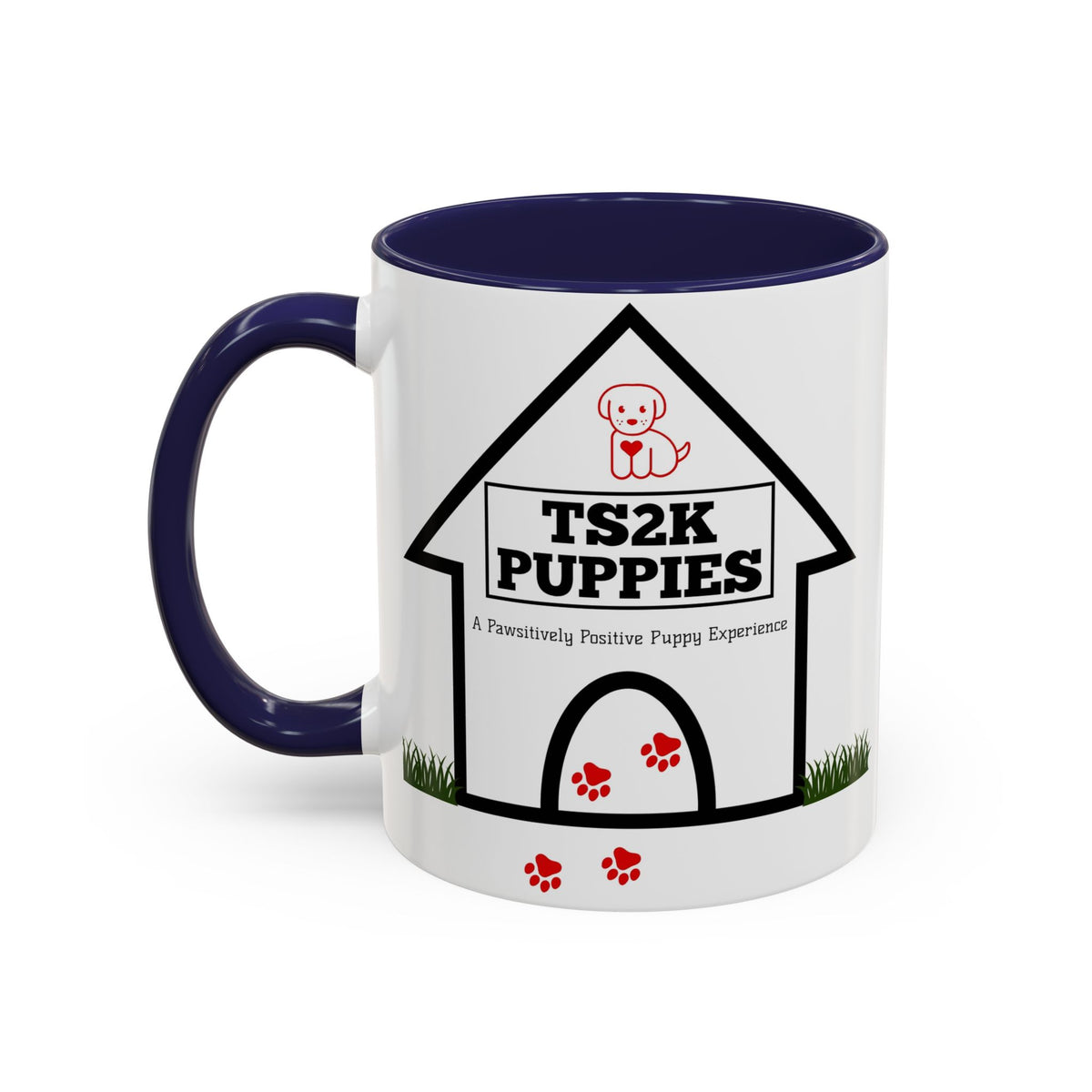 TS2K Puppies Paw Logo Accent Coffee Mug — Lifetime Puppy Support