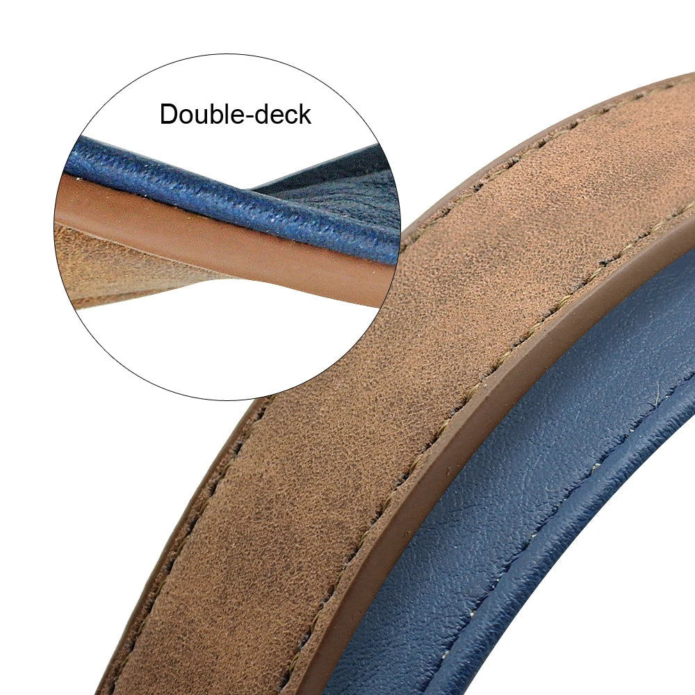 Soft Leather Dog Leash — Padded Handle for Small & Medium Dogs