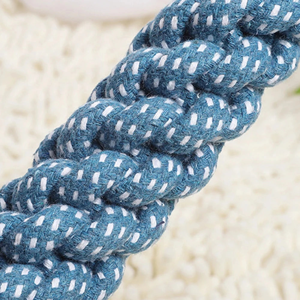 Double-Ring Cotton Rope Dog Toy — Durable Tug & Chew Toy for Medium to Large Dogs | TS2K Puppies