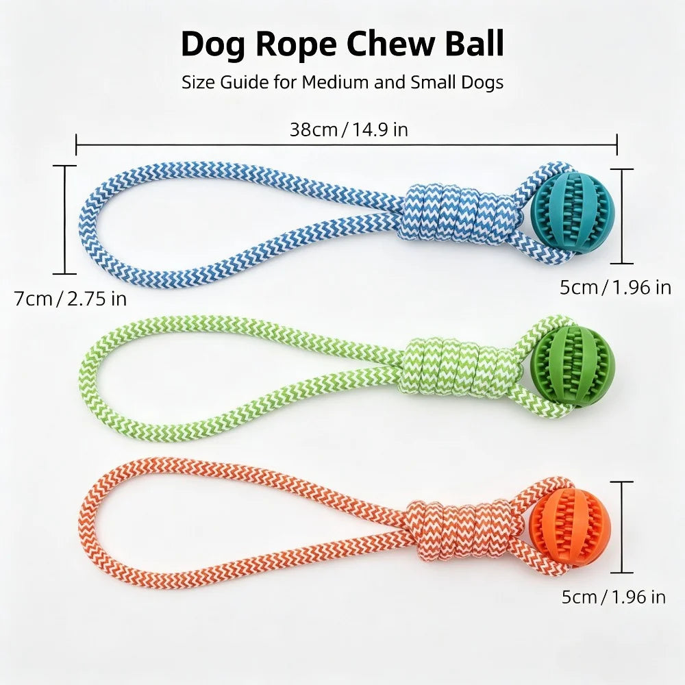 Rope Tug Toy for Dogs — 15" Teeth-Cleaning Chew & Tug-of-War Trainer | TS2K Puppies