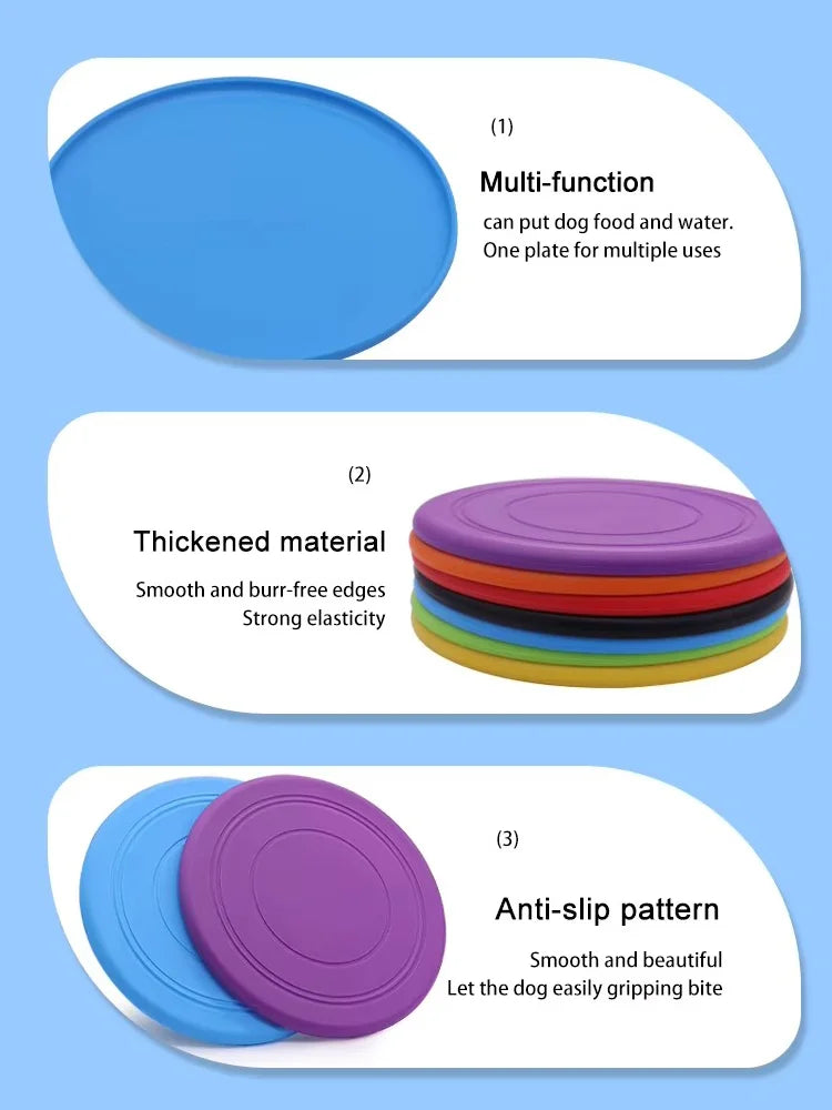 Soft Rubber Dog Frisbee — Tear-Resistant Flying Disc for Fetch & Training | TS2K Puppies