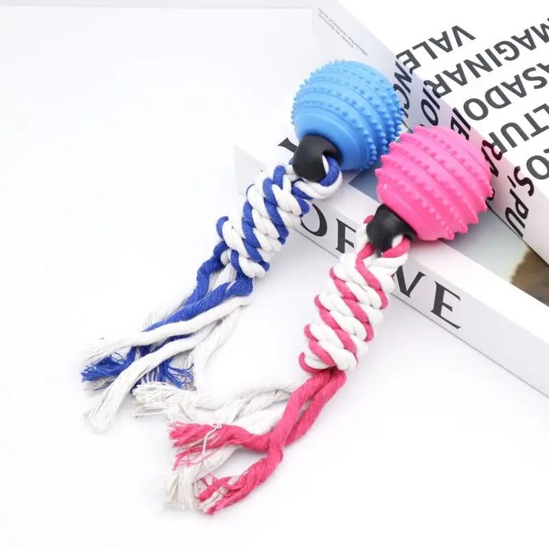 Cotton Rope Knot Dog Toy — Teeth Cleaning Chew & Tug Toy | TS2K Puppies