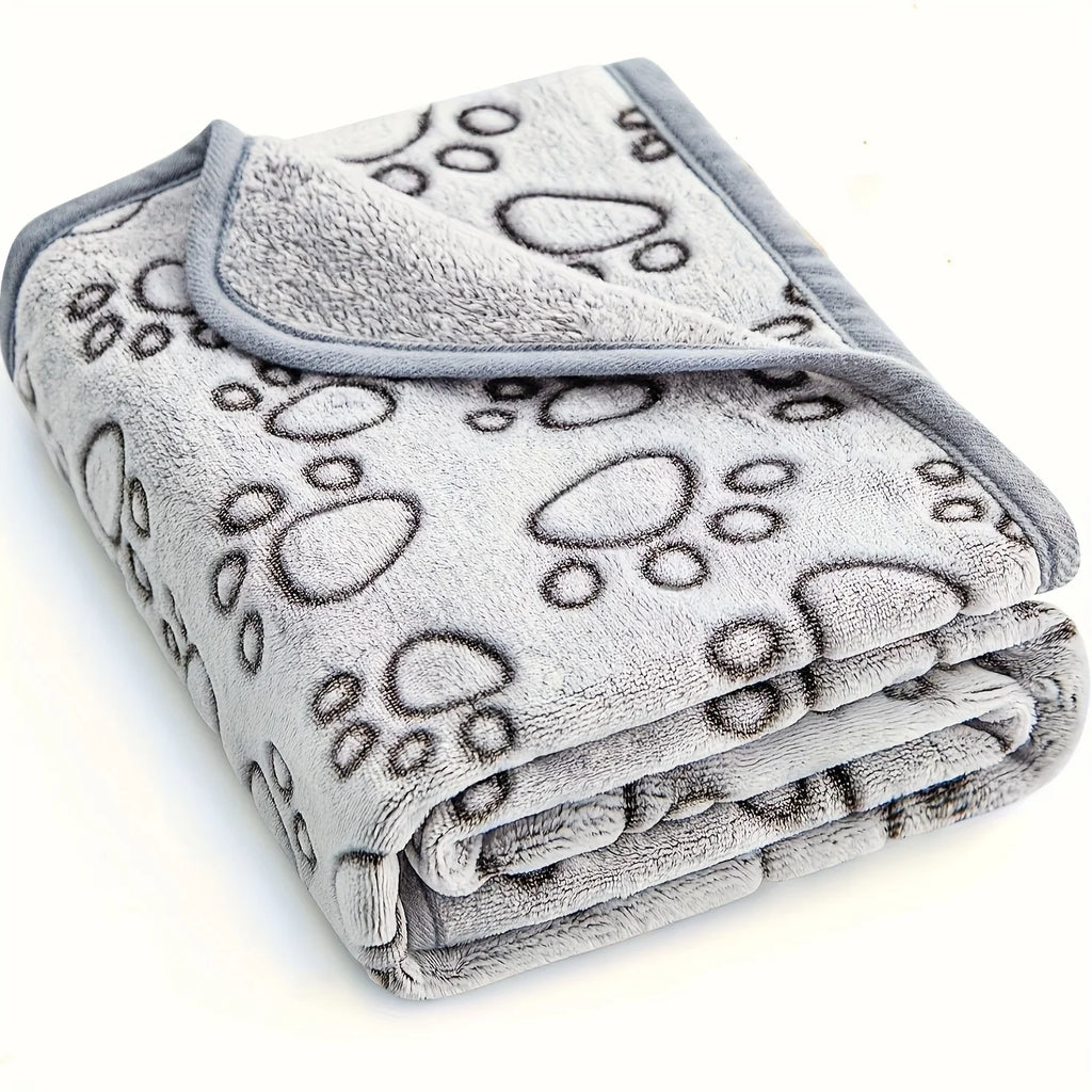 Puppy Blanket — Ultra-Soft Paw Print Pet Blanket for Dogs & Cats