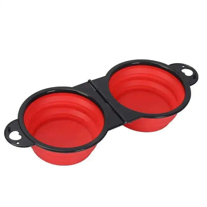 2-in-1 Collapsible Dog Travel Bowl — Portable Foldable Slow Feeder