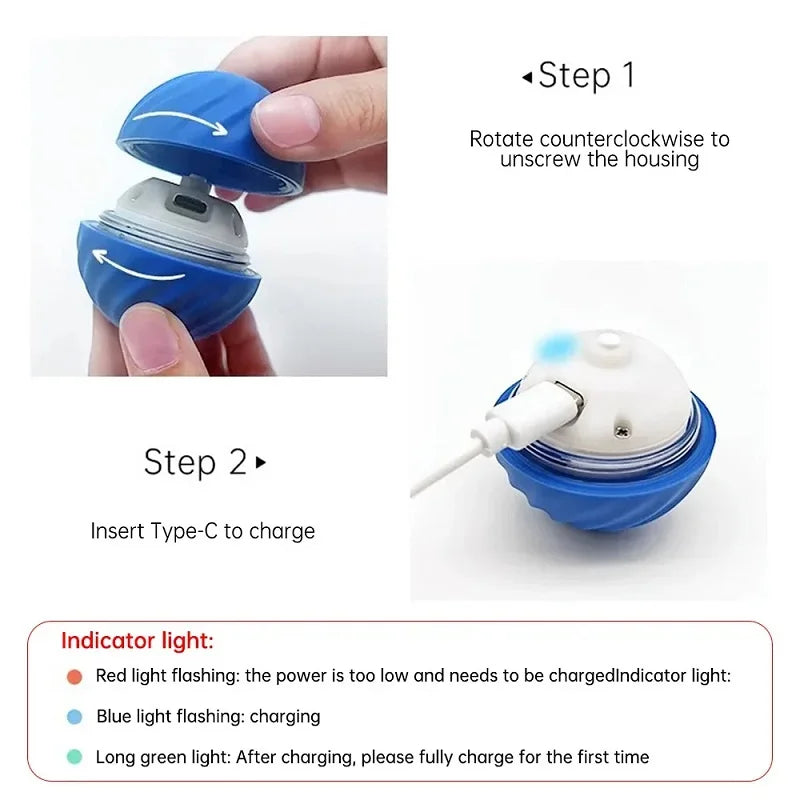 Smart Auto-Moving Dog Ball — USB Rechargeable Interactive Bouncing Toy | TS2K Puppies