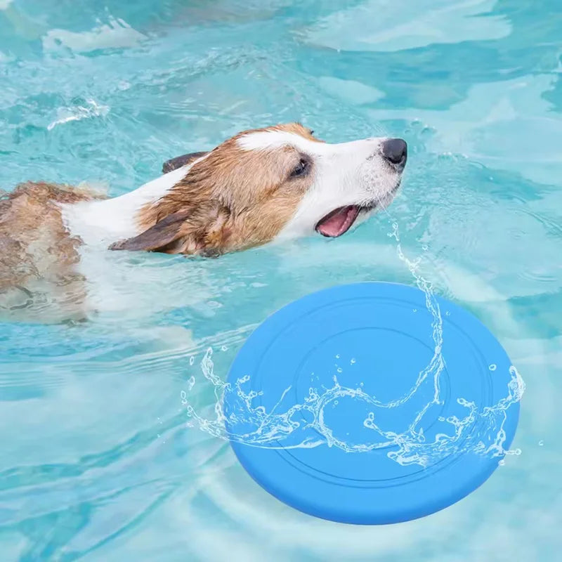 Soft Rubber Dog Frisbee — Tear-Resistant Flying Disc for Fetch & Training | TS2K Puppies