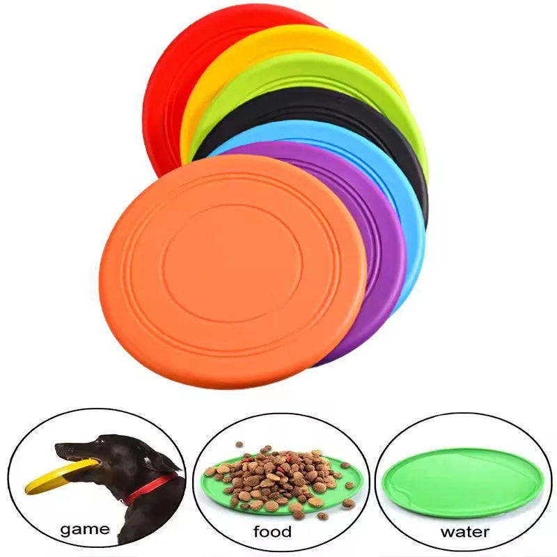 Soft Rubber Dog Frisbee — Tear-Resistant Flying Disc for Fetch & Training | TS2K Puppies