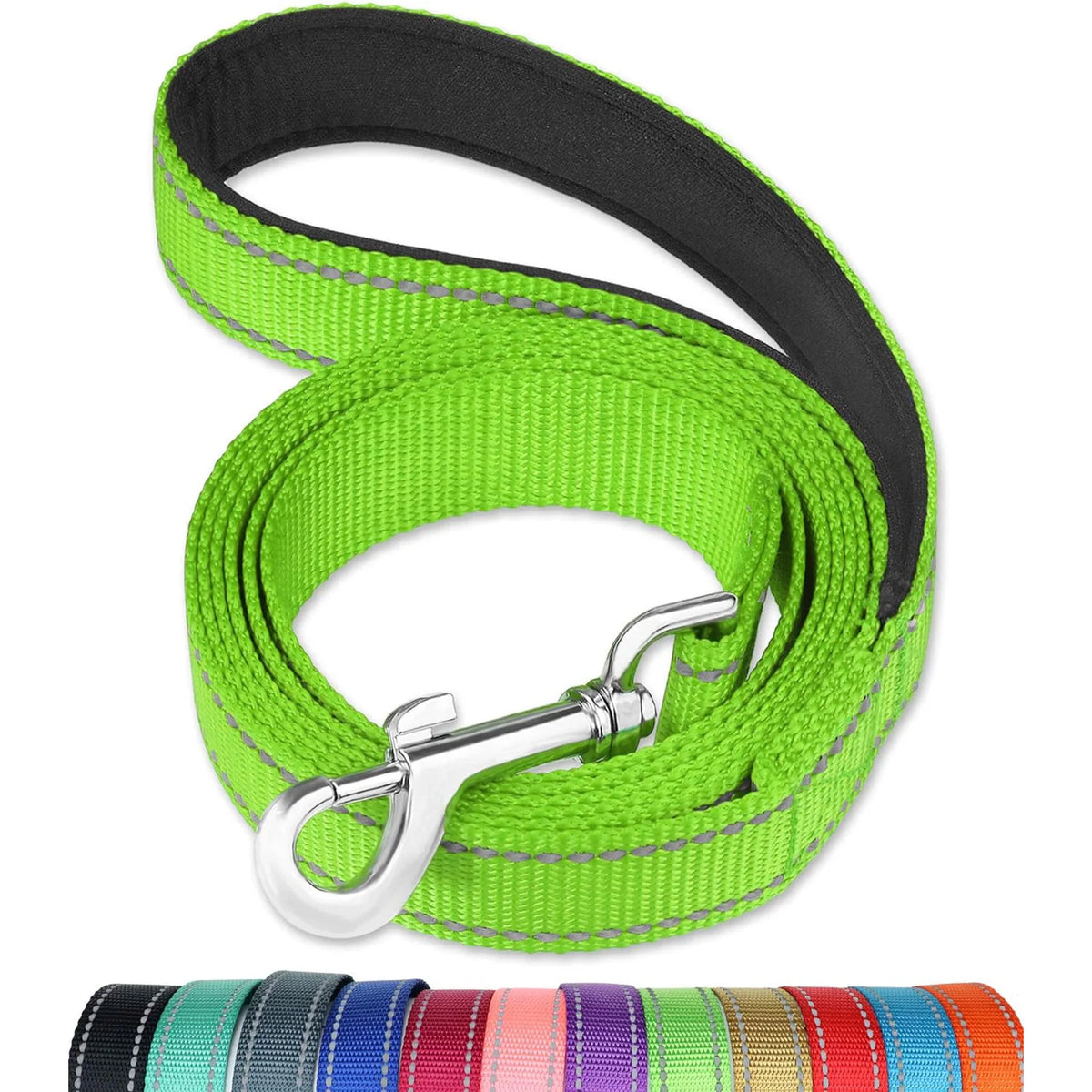 Reflective Dog Leash | Soft Padded Handle for Small & Medium Dogs