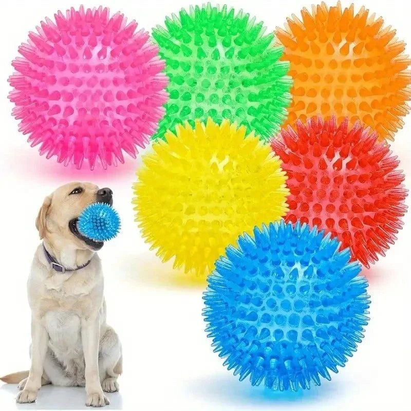 Puppy Squeaky Ball Toy Set — 3-Piece Rubber Chew & Fetch Bundle | TS2K Puppies