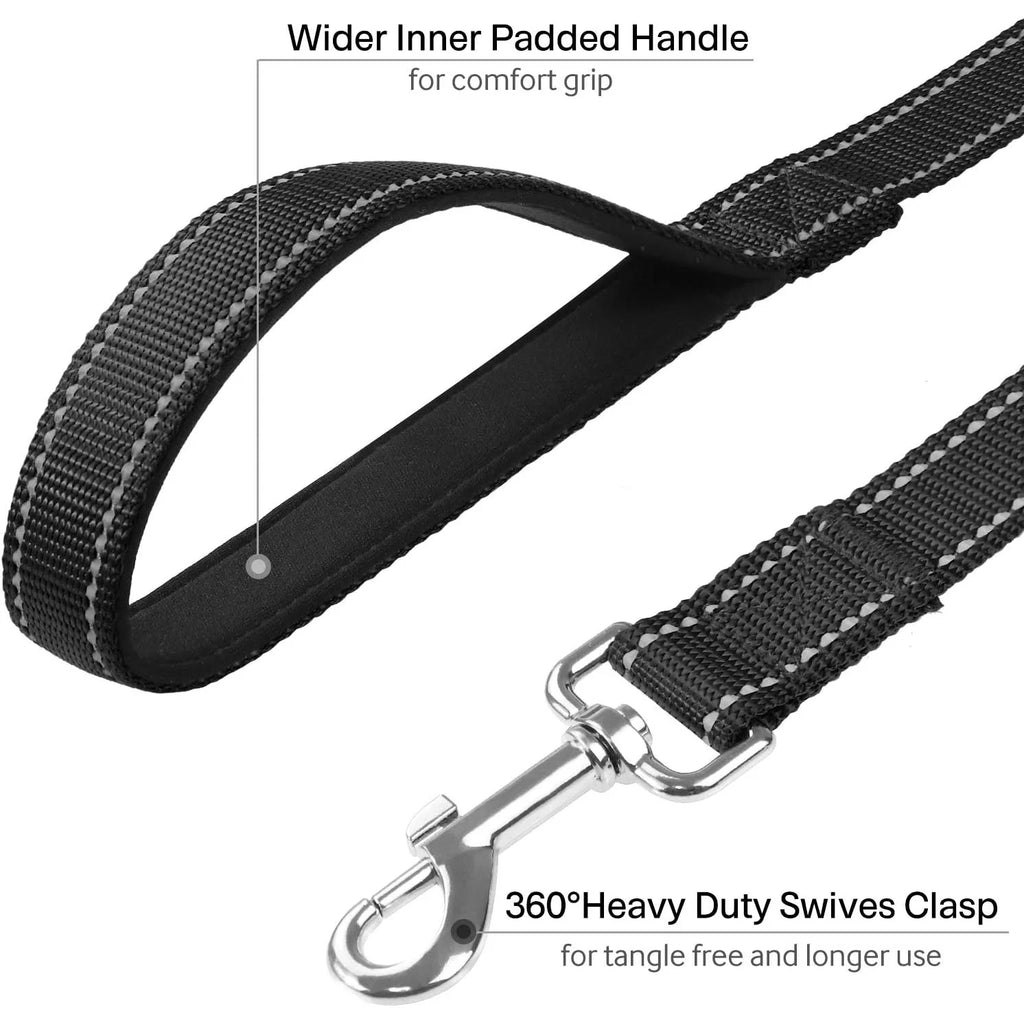 Reflective Dog Leash | Soft Padded Handle for Small & Medium Dogs
