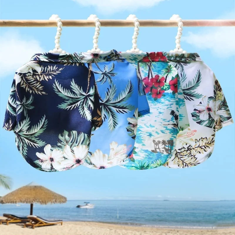 Hawaiian Dog Shirt — Summer Beach Style Pet Clothing for Dogs & Cats