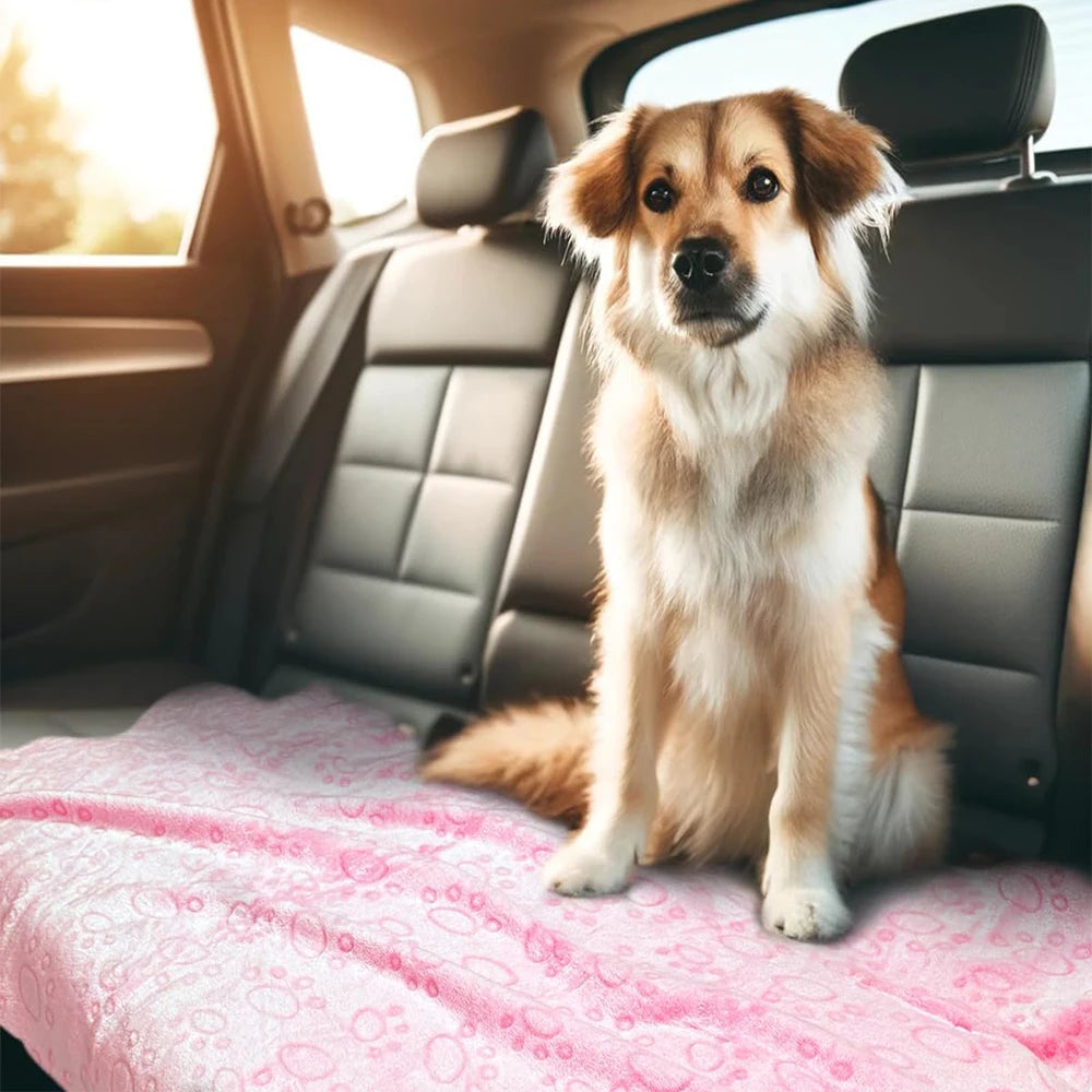 Puppy Blanket — Ultra-Soft Paw Print Pet Blanket for Dogs & Cats