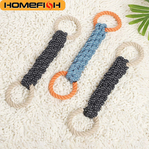 Double-Ring Cotton Rope Dog Toy — Durable Tug & Chew Toy for Medium to Large Dogs | TS2K Puppies