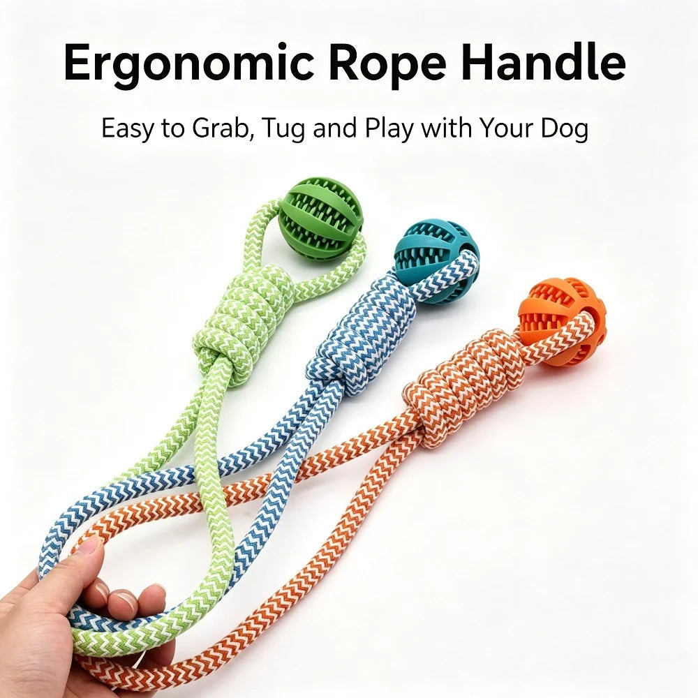 Rope Tug Toy for Dogs — 15" Teeth-Cleaning Chew & Tug-of-War Trainer | TS2K Puppies