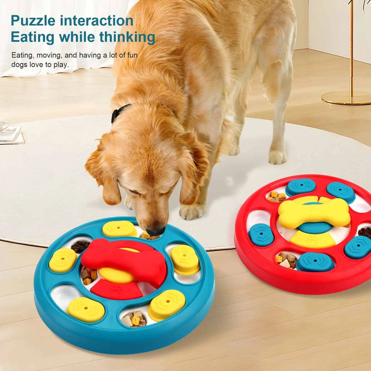 Dog Puzzle Slow Feeder — Interactive IQ Food Dispenser & Lick Mat | TS2K Puppies
