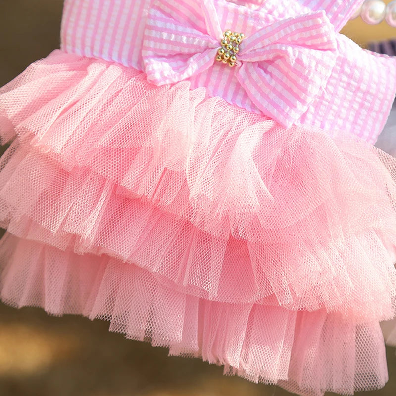 TS2K Puppies Dog Summer Dress & Lace Skirt