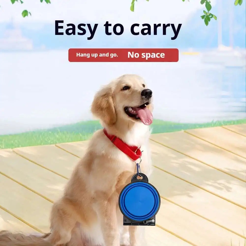 2-in-1 Collapsible Dog Travel Bowl — Portable Foldable Slow Feeder