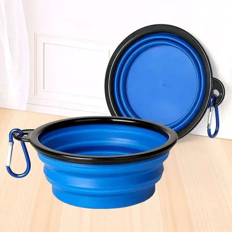 2-in-1 Collapsible Dog Travel Bowl — Portable Foldable Slow Feeder
