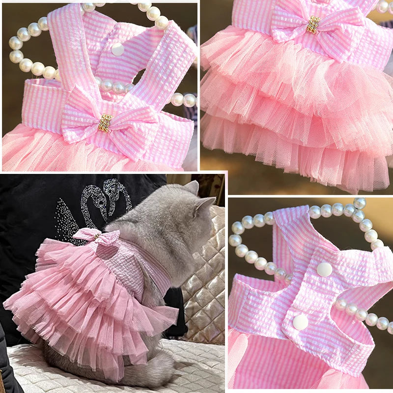 TS2K Puppies Dog Summer Dress & Lace Skirt