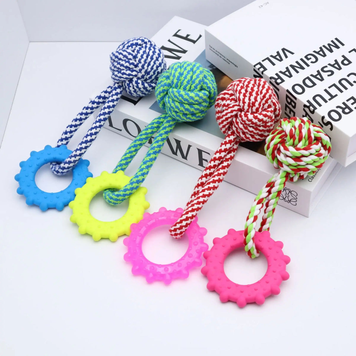 Cotton Rope Knot Dog Toy — Durable Teeth-Cleaning Chew & Tug Toy | TS2K Puppies