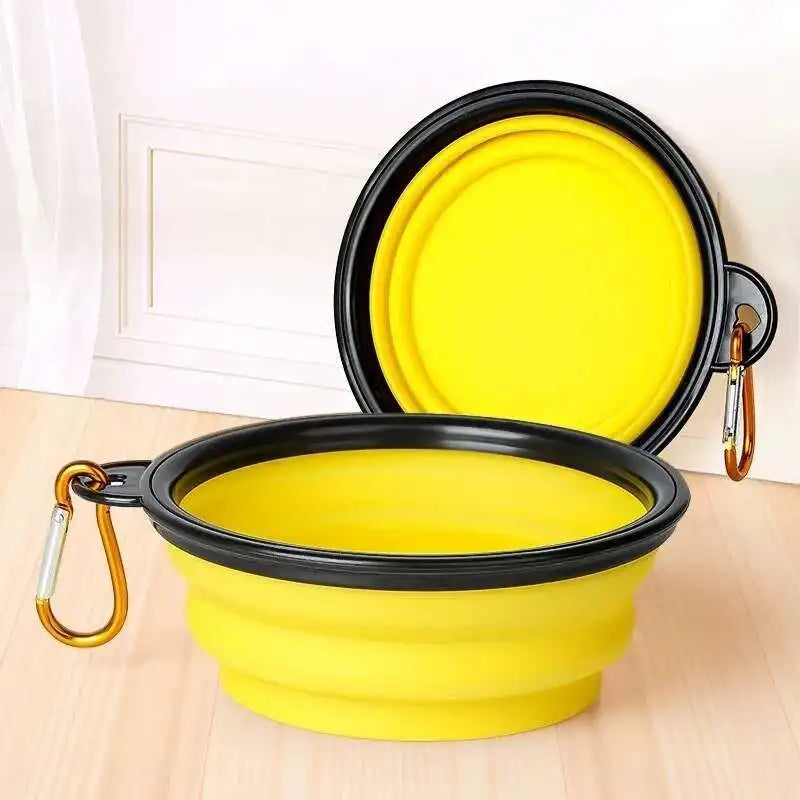 2-in-1 Collapsible Dog Travel Bowl — Portable Foldable Slow Feeder