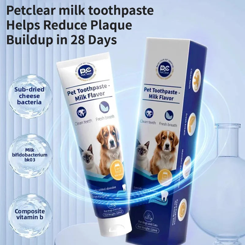 Puppy-Safe Toothpaste — Milk Flavor Dental Paste for Dogs & Cats