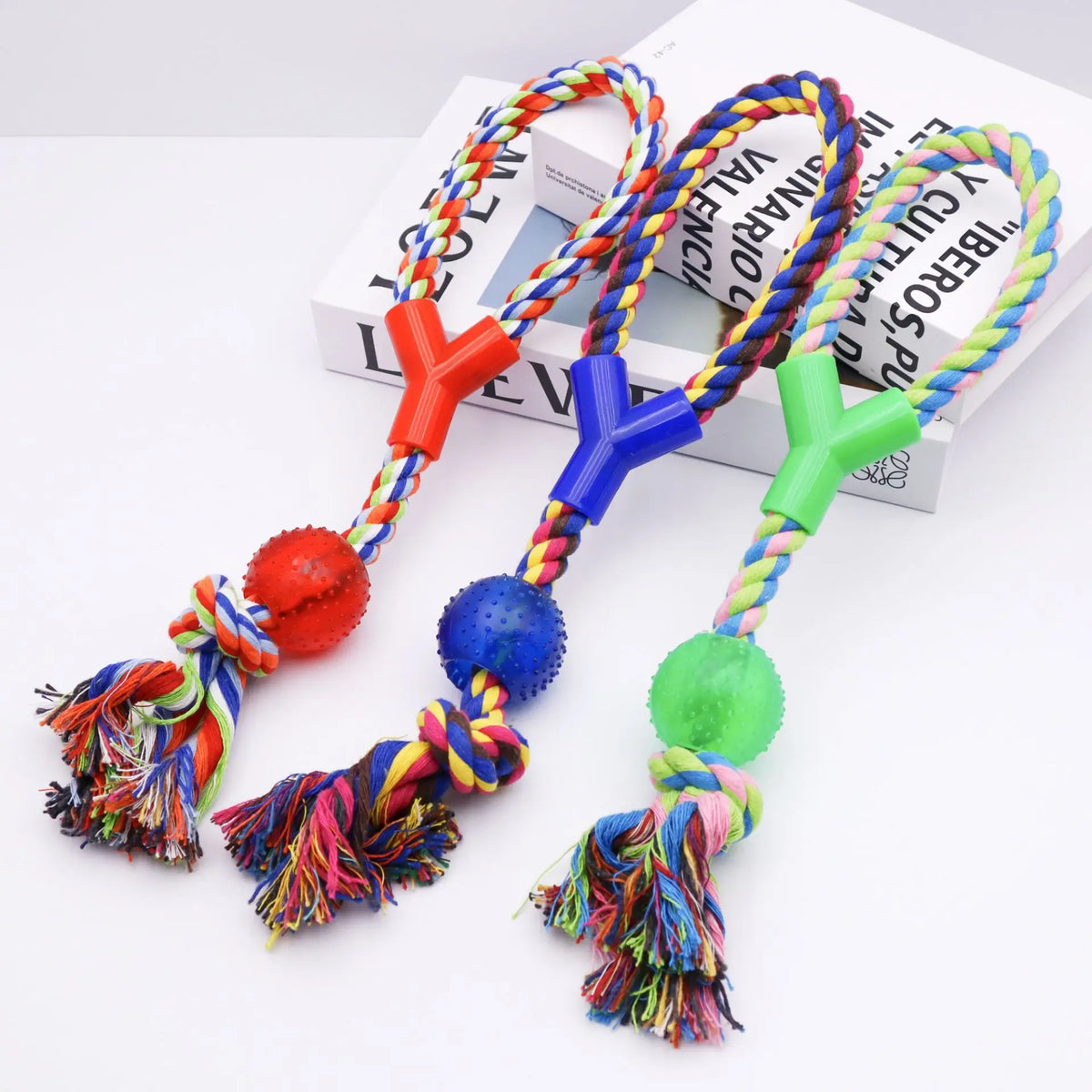 Cotton Rope Knot Dog Toy — Teeth Cleaning Chew & Tug Toy | TS2K Puppies