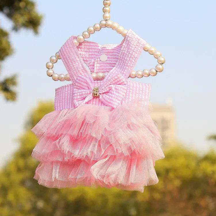 TS2K Puppies Dog Summer Dress & Lace Skirt