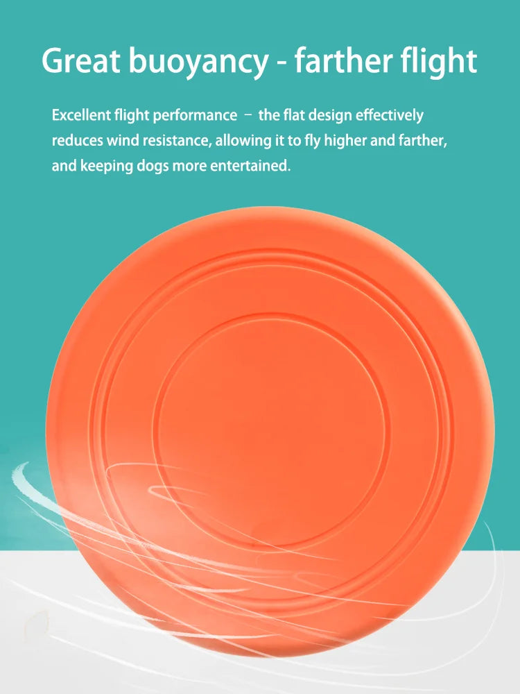 Soft Rubber Dog Frisbee — Tear-Resistant Flying Disc for Fetch & Training | TS2K Puppies