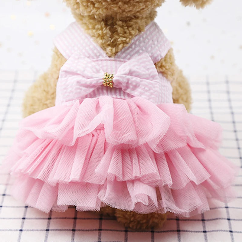 TS2K Puppies Dog Summer Dress & Lace Skirt