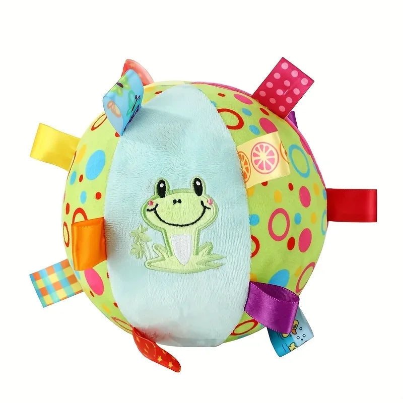 Interactive Plush Ball Dog Toy — Bells Inside, Handle Grip for Aggressive Chewers | TS2K Puppies