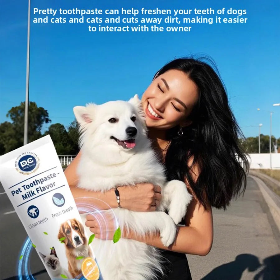 Puppy-Safe Toothpaste — Milk Flavor Dental Paste for Dogs & Cats