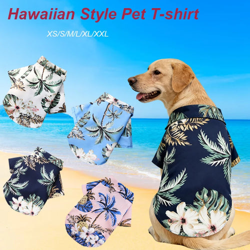 Hawaiian Dog Shirt — Summer Beach Style Pet Clothing for Dogs