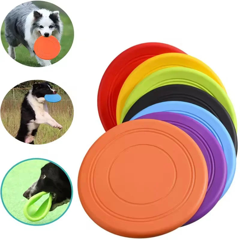Soft Rubber Dog Frisbee — Tear-Resistant Flying Disc for Fetch & Training | TS2K Puppies
