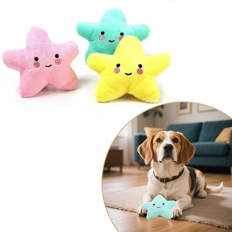 Plush Star Squeaky Dog Toy — Soft Chew & Play Toy for Puppies & Small Dogs | TS2K Puppies