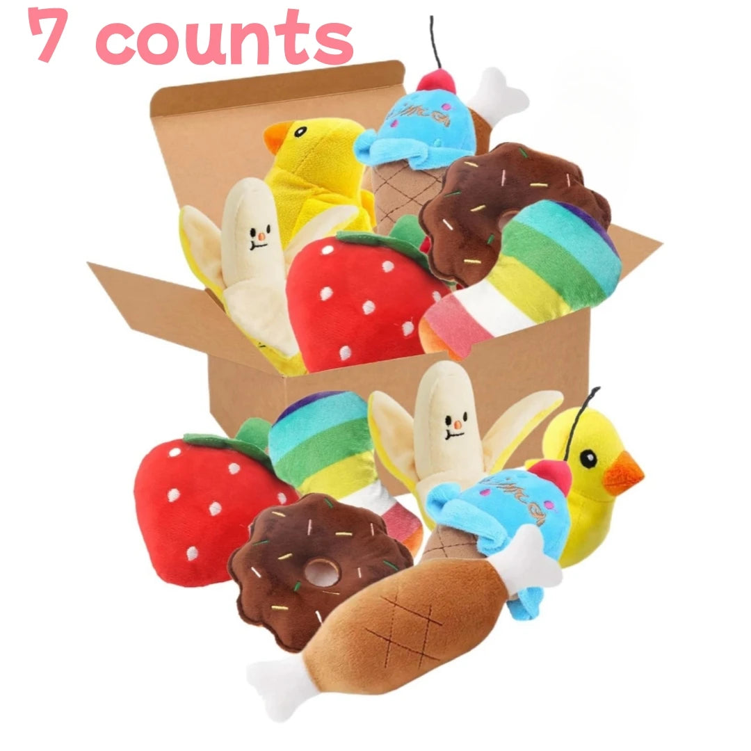 Puppy Toy Set — 7-Piece Plush, Squeaky & Chew Bundle