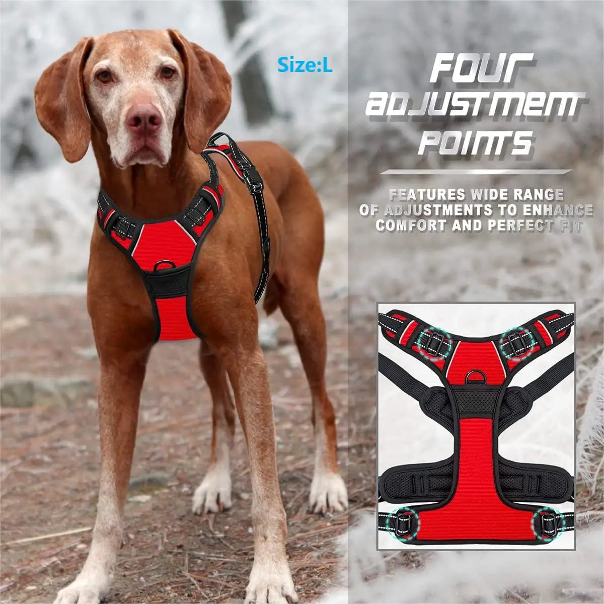 No-Pull Step-In Dog Harness | Reflective & Adjustable