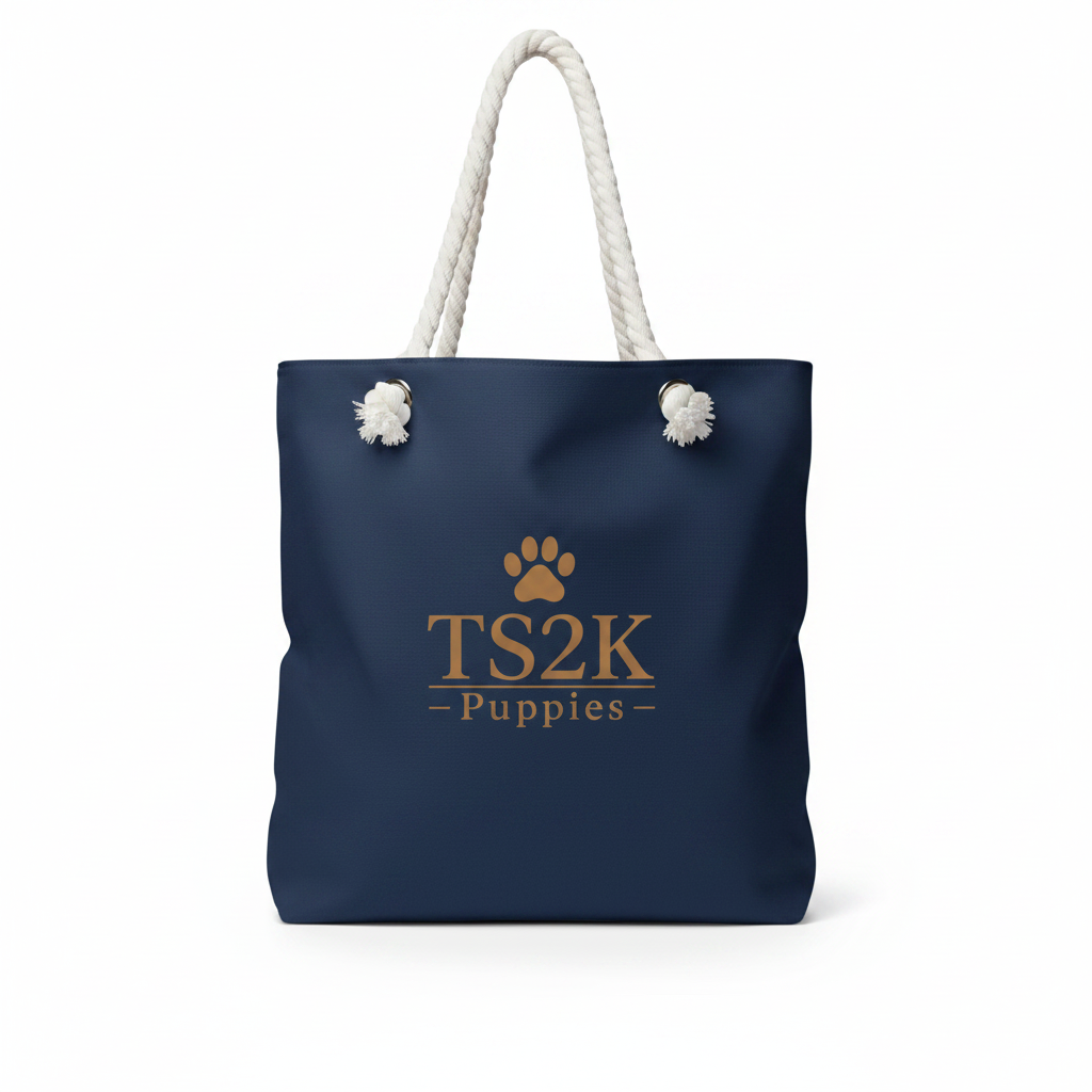 Navy Tote - Paw Print