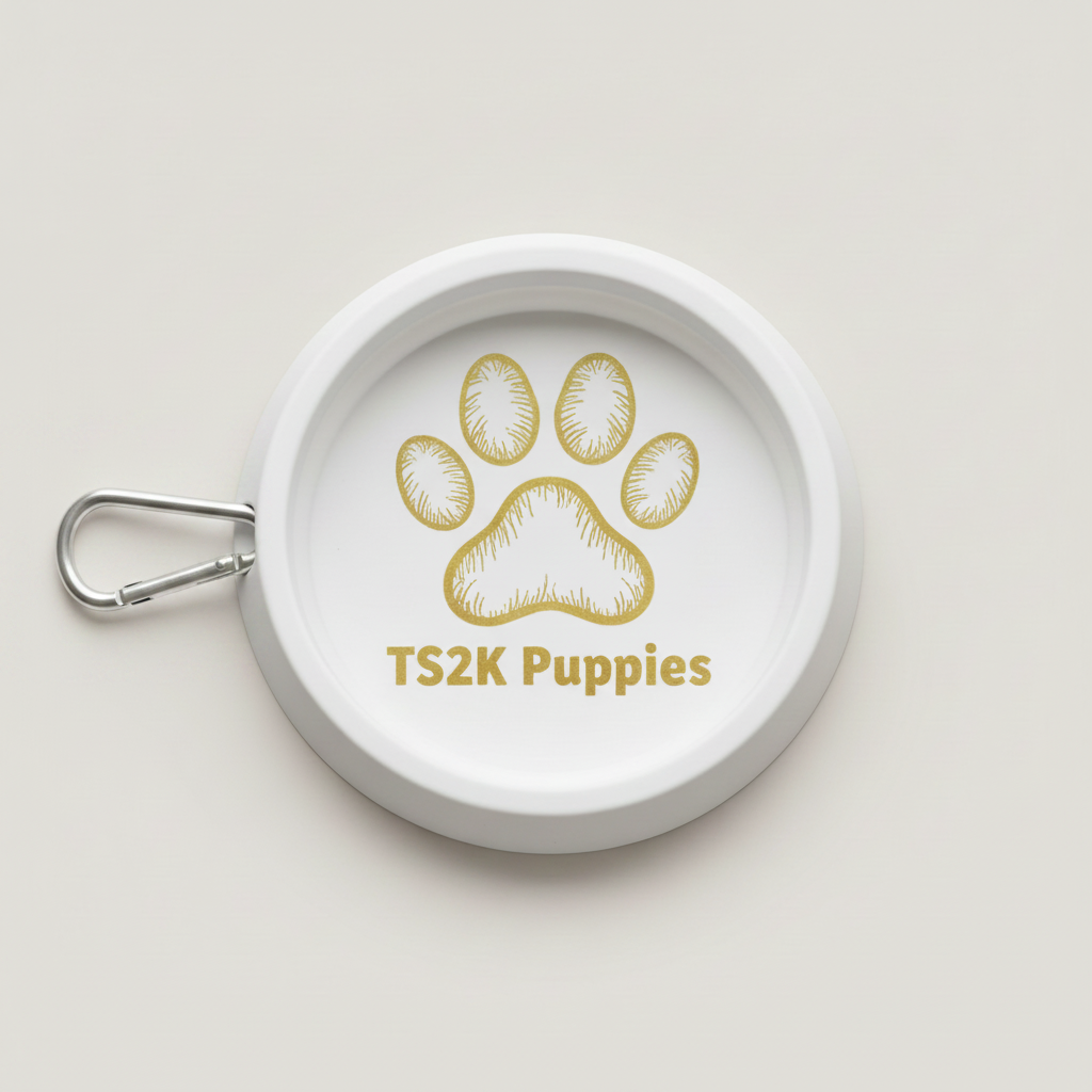 Paw Print Bowl with Clip