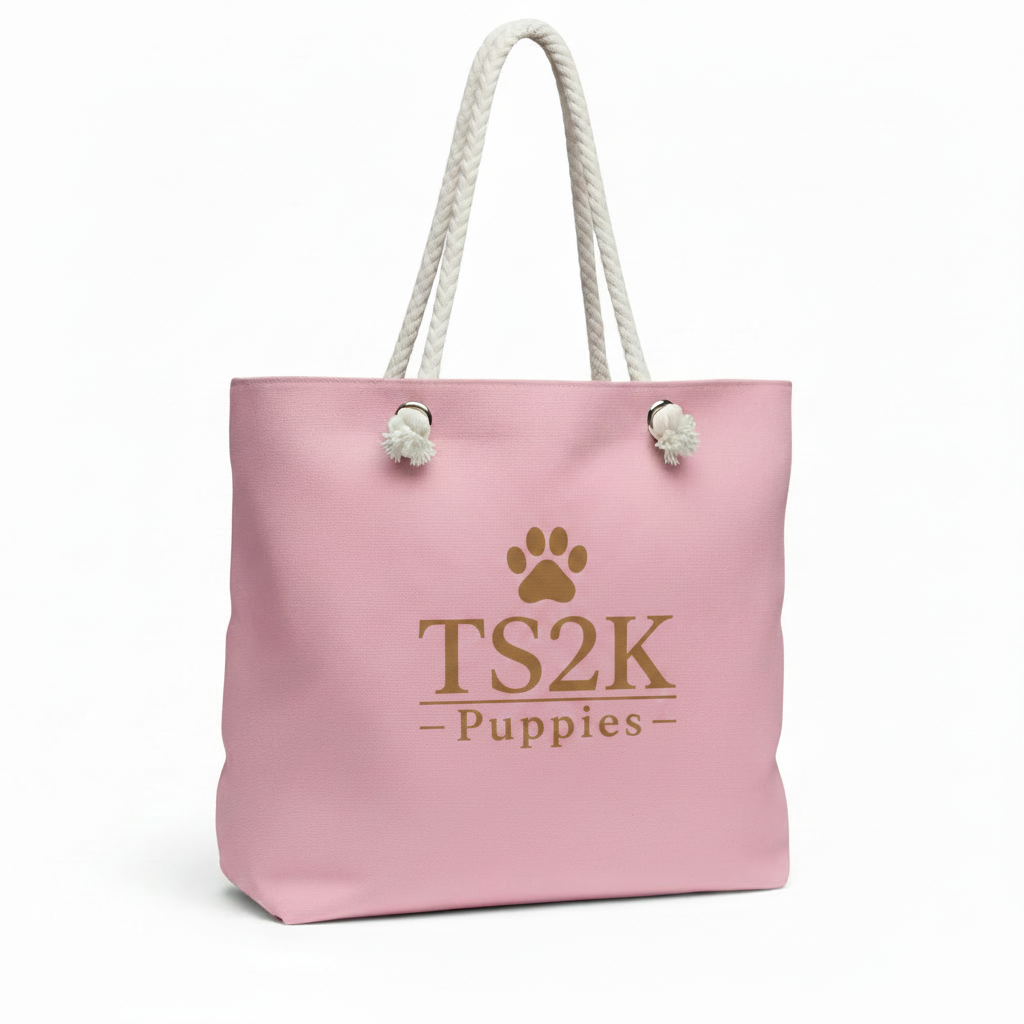Pink Tote - Paw Print