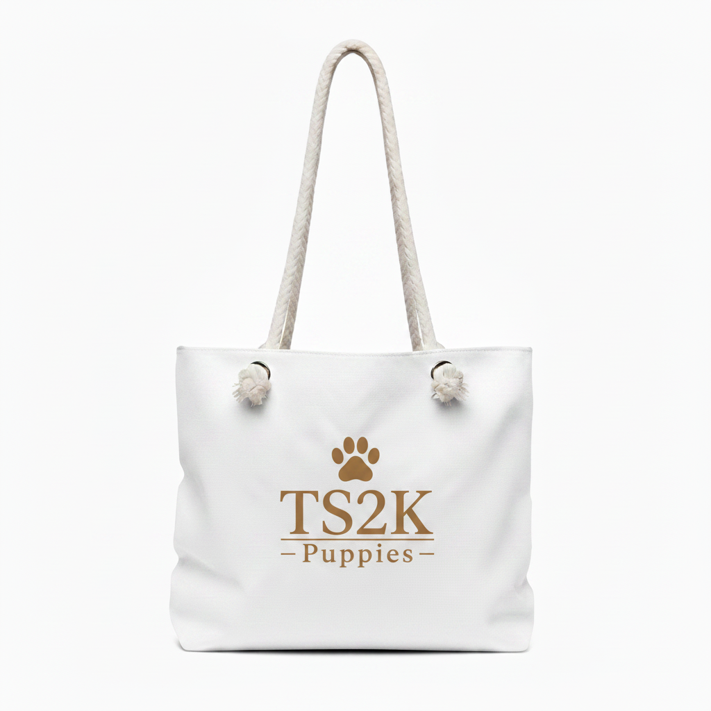 White Tote - Paw Print